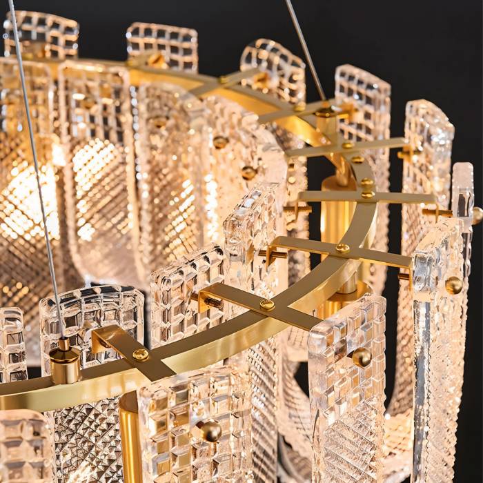 Mudil Round Chandelier by Residence Supply featuring a modern circular design with multiple hanging light fixtures.