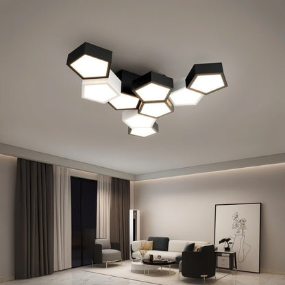 Mukab ceiling light fixture by Residence Supply, featuring a modern design with a sleek, round shape and white finish.