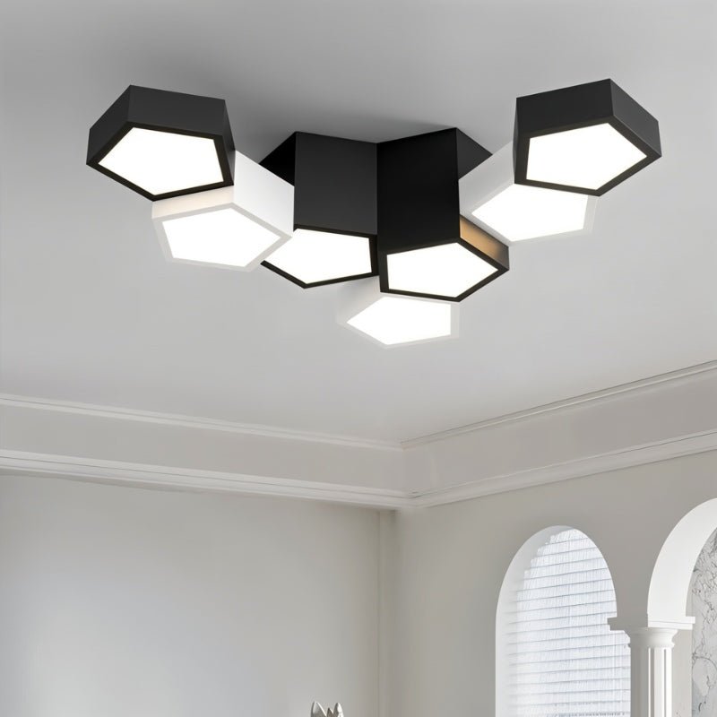 Residence Supply Mukab Ceiling Light fixture with modern design and sleek white finish, ideal for contemporary home interiors.