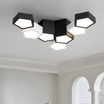Residence Supply Mukab Ceiling Light fixture with modern design and sleek white finish, ideal for contemporary home interiors.