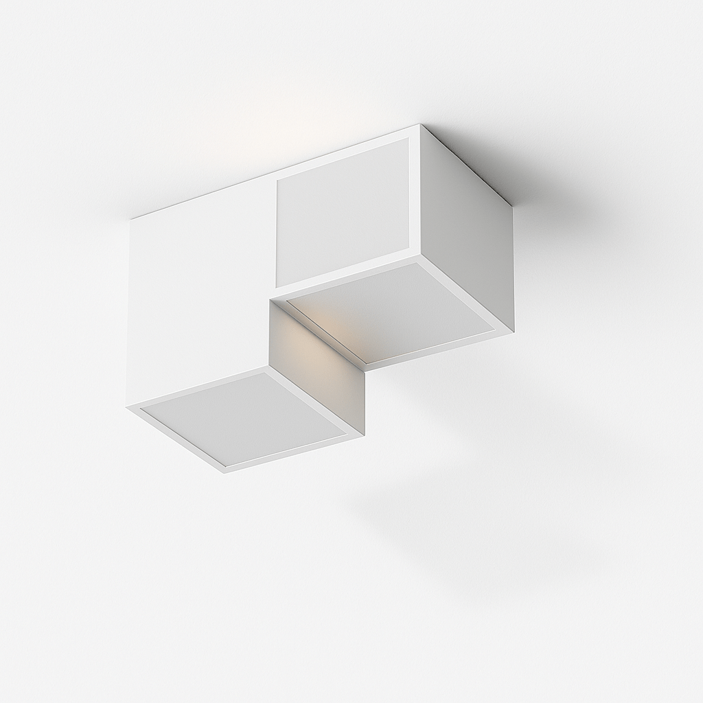 Modern Mukab Ceiling Light by Residence Supply featuring a sleek, minimalist design with a white finish and circular shape.