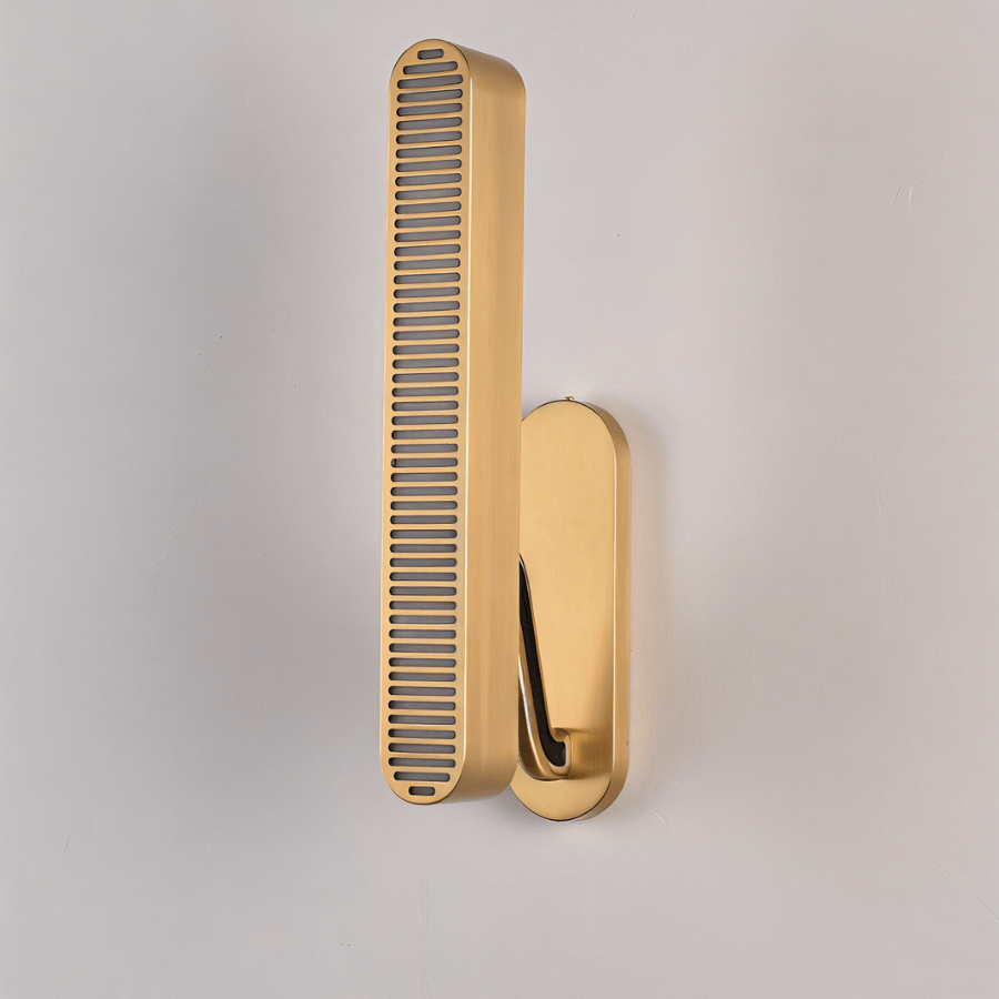 Modern Munira Wall Lamp by Residence Supply, featuring a sleek design with a gold finish and adjustable arm for stylish lighting.