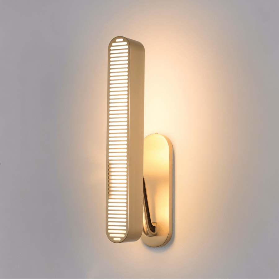 Elegant Munira wall lamp by Residence Supply with a sleek design, mounted on a wall, ideal for modern interior lighting.