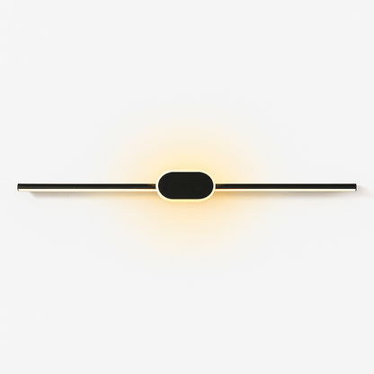 Residence Supply Mura Wall Lamp mounted on a wall, featuring a sleek modern design with a curved metal arm and cone-shaped shade.