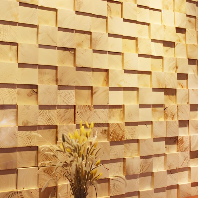Muted gray Muram wall panel from Residence Supply, featuring textured geometric patterns for modern home wall decor.