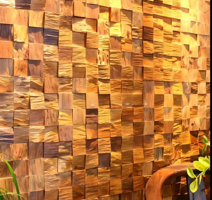 Residence Supply Muram Wall Panel featuring textured geometric design for modern home or garden wall decor.