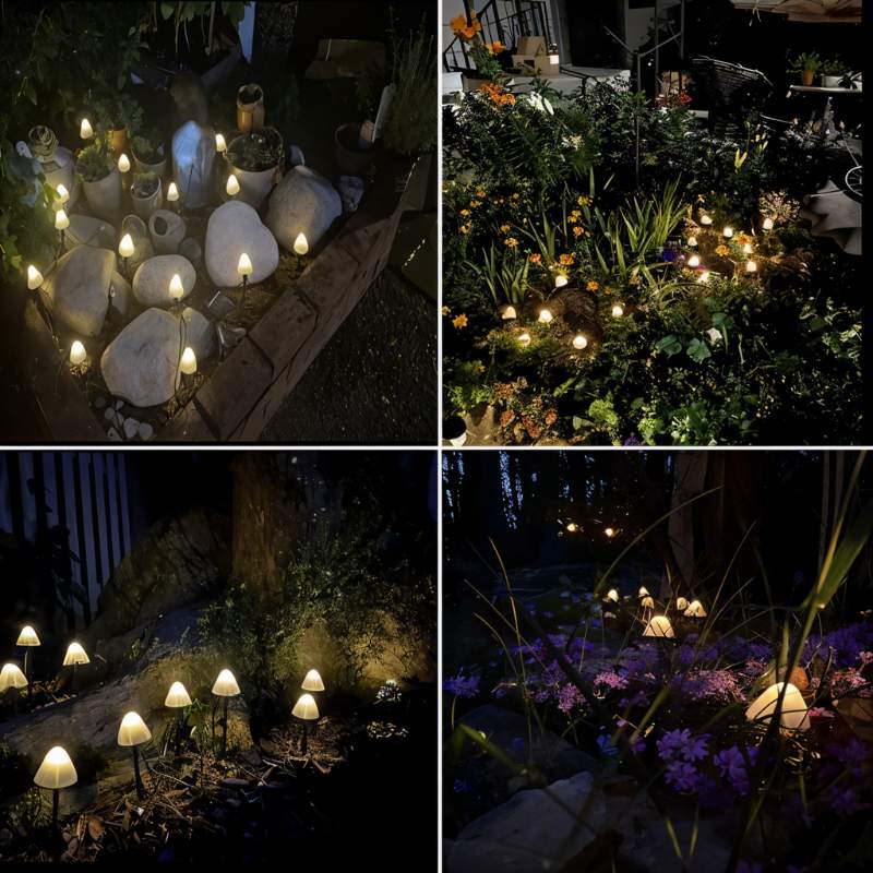 Mycena Outdoor Garden Lamp by Residence Supply, weather-resistant metal lamp with glass enclosure for pathway or garden lighting.