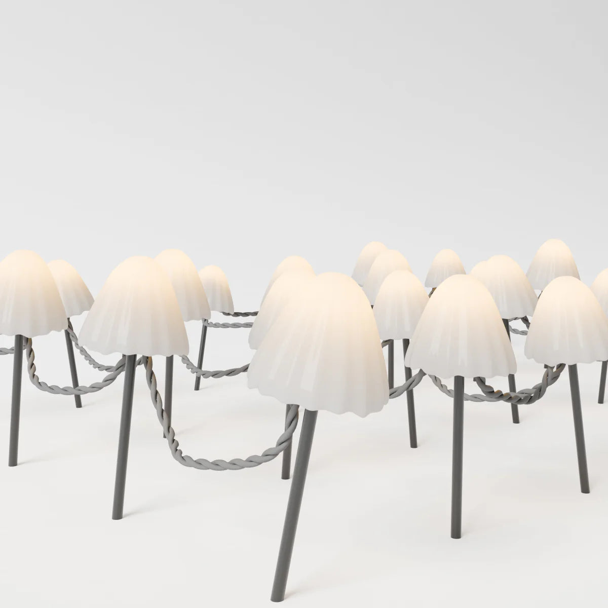 Mycena Outdoor Garden Lamp by Residence Supply, weather-resistant metal fixture with warm LED lighting for garden pathways and outdoor decor.