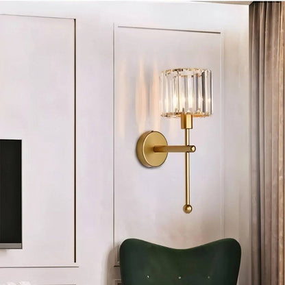 Nagis Wireless Wall Lamp by Residence Supply mounted on a wall with a sleek modern design in a neutral finish.