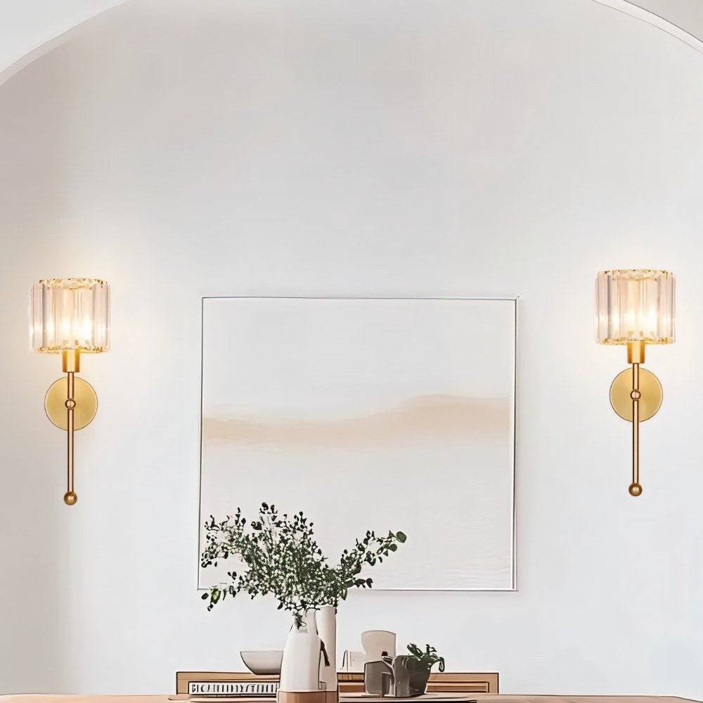 Nagis wireless wall lamp by Residence Supply mounted on wall, featuring modern design with sleek, minimalist LED lighting.