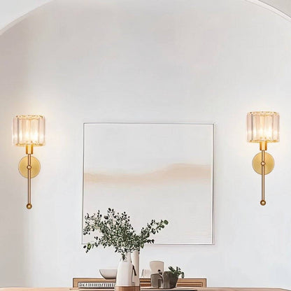 Nagis wireless wall lamp by Residence Supply mounted on wall, featuring modern design with sleek, minimalist LED lighting.