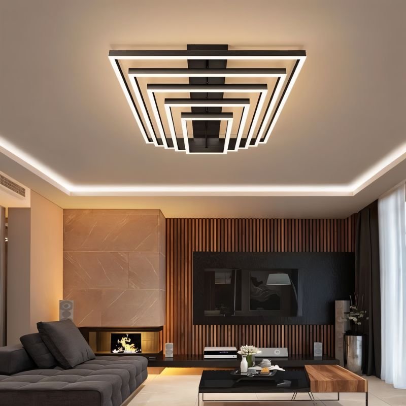 Naia ceiling light fixture by Residence Supply with a sleek, modern design and white finish, mounted on a ceiling.