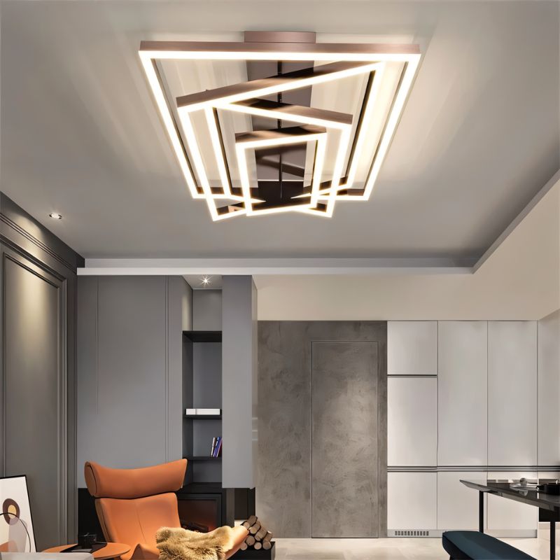 Naia ceiling light fixture by Residence Supply featuring modern design with a sleek metal frame and integrated LED lighting.