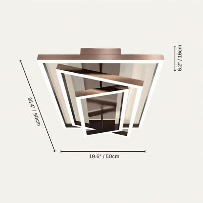 Naia ceiling light fixture by Residence Supply with a modern design and metal finish, mounted on a ceiling.