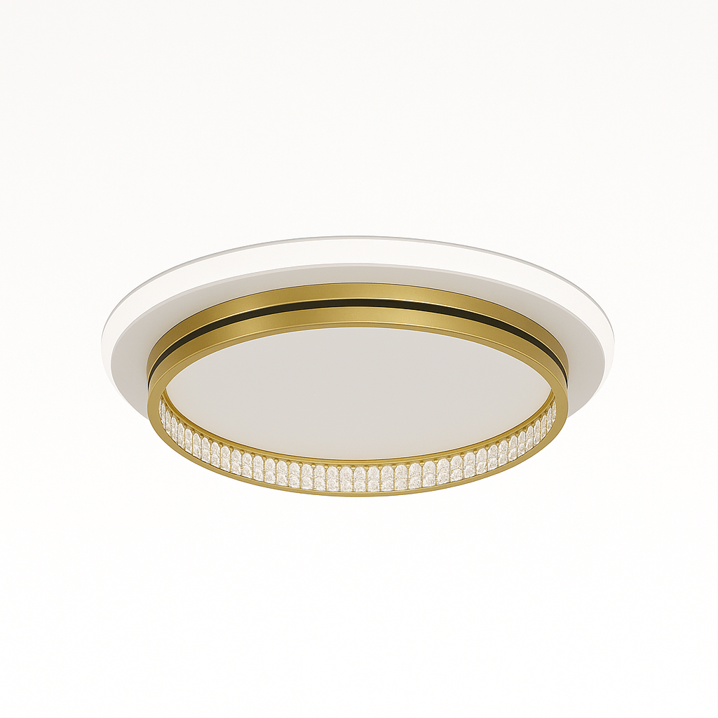 Modern Nar ceiling light by Residence Supply featuring a sleek design with a round, frosted glass shade and metallic finish.