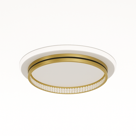 Modern Nar ceiling light by Residence Supply featuring a sleek design with a round, frosted glass shade and metallic finish.