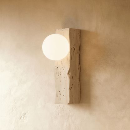 Modern Narvi Wall Lamp by Residence Supply with sleek metal finish and minimalist design, mounted on a wall.