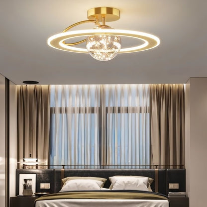 Naxlyn ceiling light fixture in a bedroom, modern design with a sleek, white finish and ambient lighting for home decor.