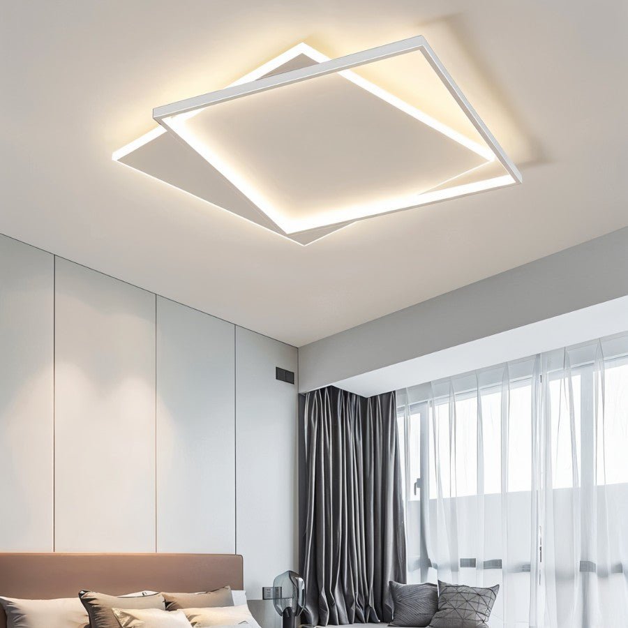 Neirin ceiling light by Residence Supply, modern fixture with a sleek design and metal finish, mounted on a ceiling.
