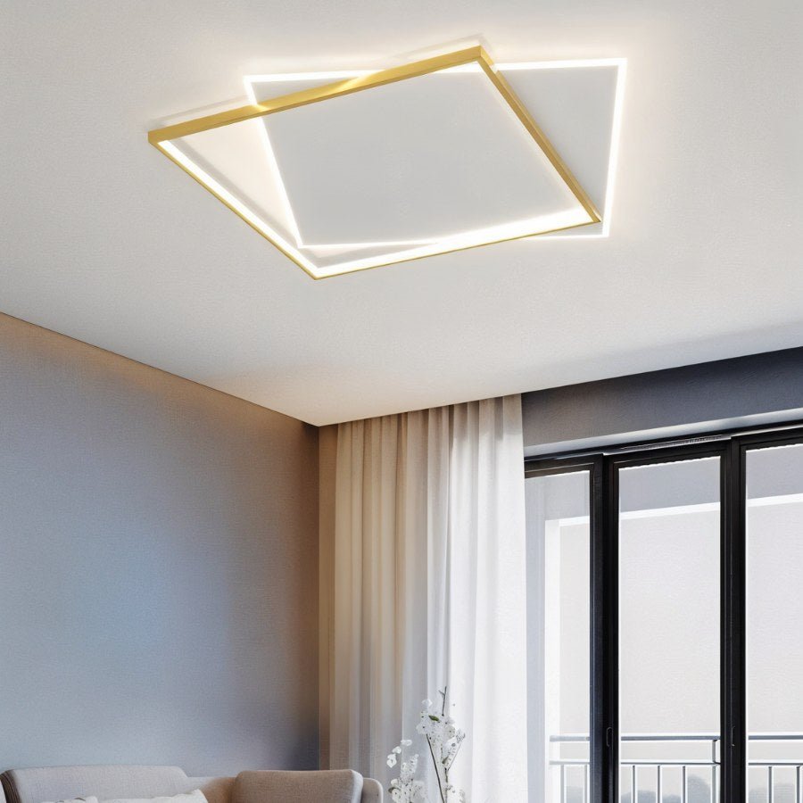 Modern Neirin ceiling light by Residence Supply featuring a sleek, minimalist design with a round white shade and metal finish.