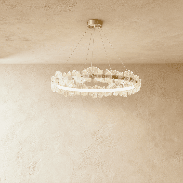 Elegant Nexorva chandelier by Residence Supply featuring multiple glass pendant lights and a sleek modern design.