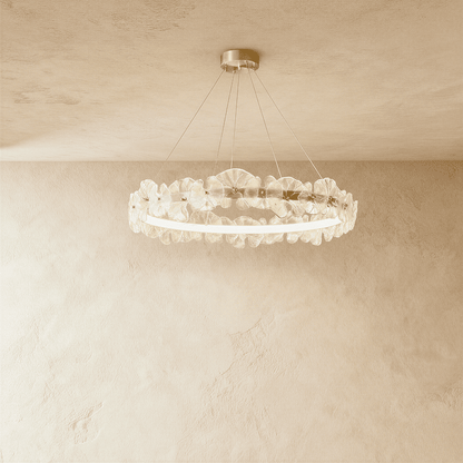 Elegant Nexorva chandelier by Residence Supply featuring multiple glass pendant lights and a sleek modern design.