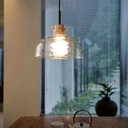 Nivkah Pendant Light from Residence Supply hanging with a modern design and clear glass shade in a stylish interior setting.