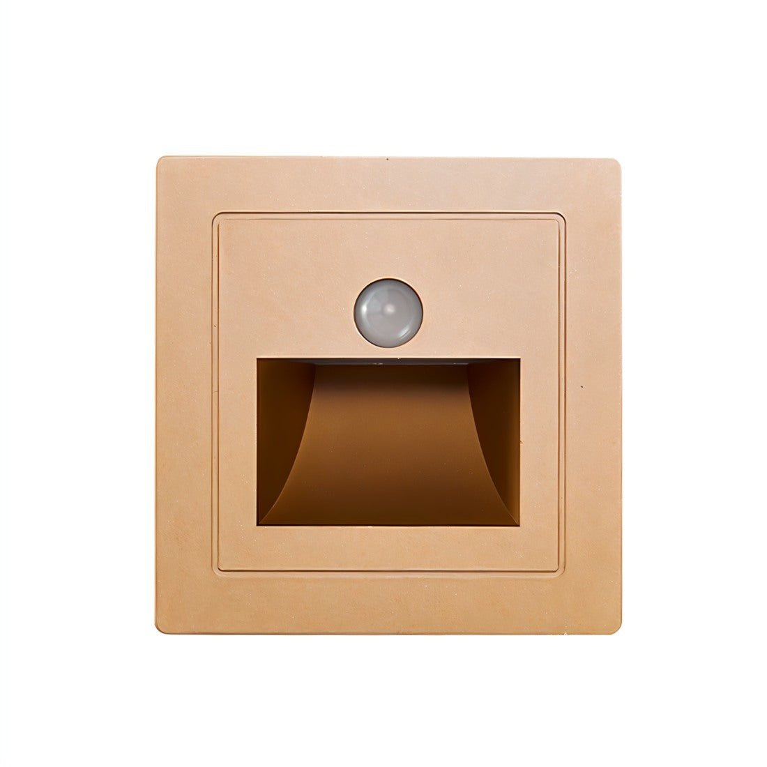 Noa Stair Light by Residence Supply, sleek LED step light mounted on staircase wall, ideal for illuminating stairways.