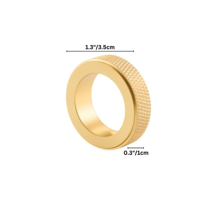 Cylindrical knurled Noah cabinet knob by Residence Supply, used as a modern hardware handle for cabinets and furniture.