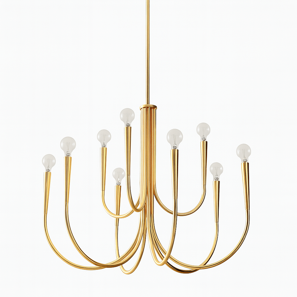 Elegant Noelle Chandelier by Residence Supply featuring intricate metalwork and multiple glass bulbs for stylish lighting.