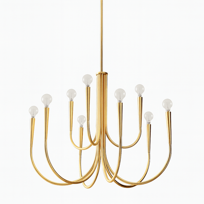 Elegant Noelle Chandelier by Residence Supply featuring intricate metalwork and multiple glass bulbs for stylish lighting.