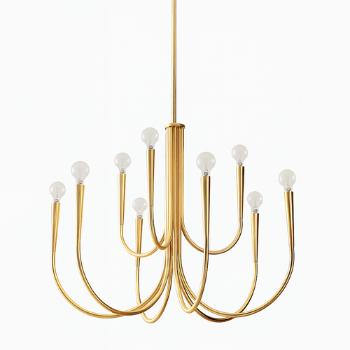 Elegant Noelle Chandelier by Residence Supply featuring intricate metalwork and multiple glass bulbs for stylish lighting.