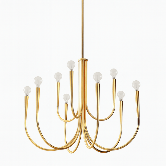 Elegant Noelle Chandelier by Residence Supply featuring intricate metalwork and multiple glass bulbs for stylish lighting.
