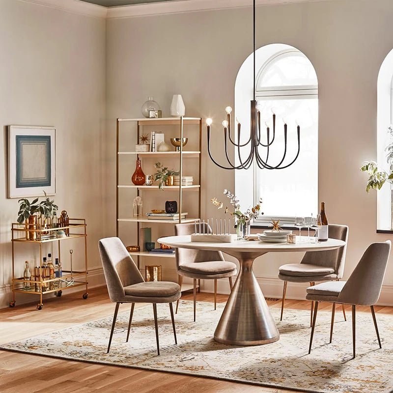 Elegant Noelle Chandelier by Residence Supply with intricate metal design and multiple light fixtures for stylish home lighting.