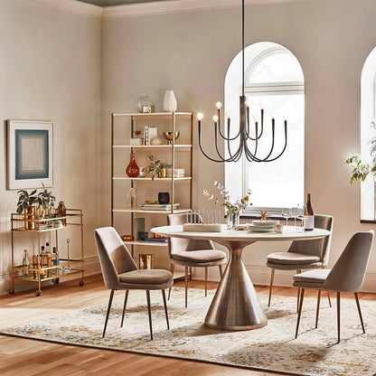 Elegant Noelle Chandelier by Residence Supply with intricate metal design and multiple light fixtures for stylish home lighting.