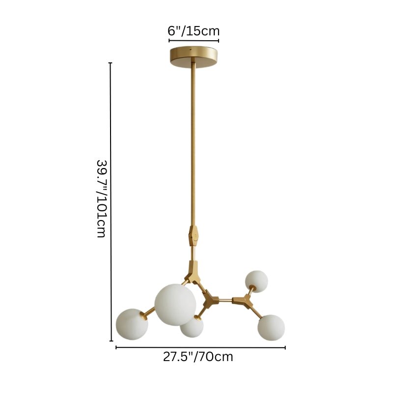 Elegant Noxira chandelier by Residence Supply with multiple glass globes and a sleek metal frame, perfect for modern lighting decor.