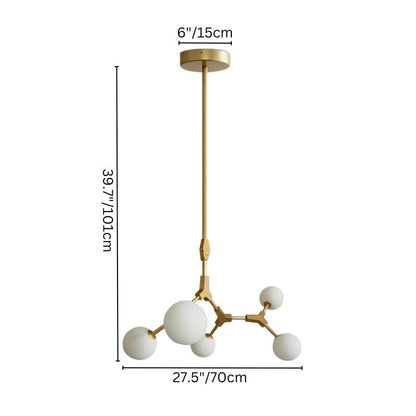 Elegant Noxira chandelier by Residence Supply with multiple glass globes and a sleek metal frame, perfect for modern lighting decor.
