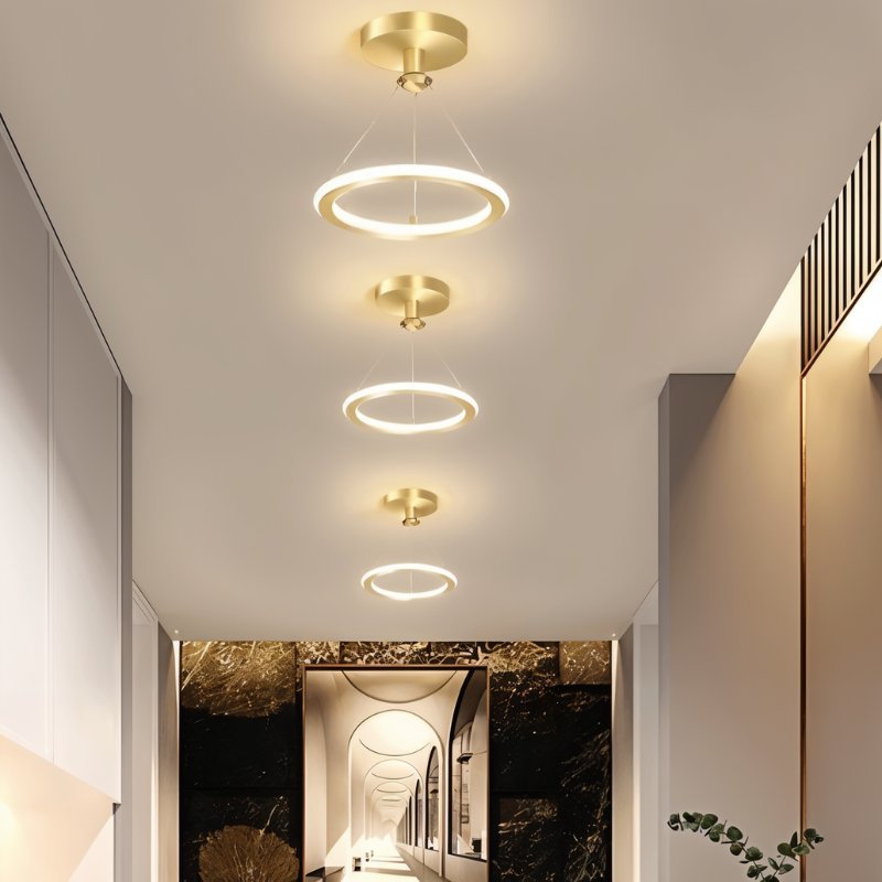 Nuri Ceiling Light by Residence Supply, modern round ceiling fixture with frosted glass shade and brushed metal finish.