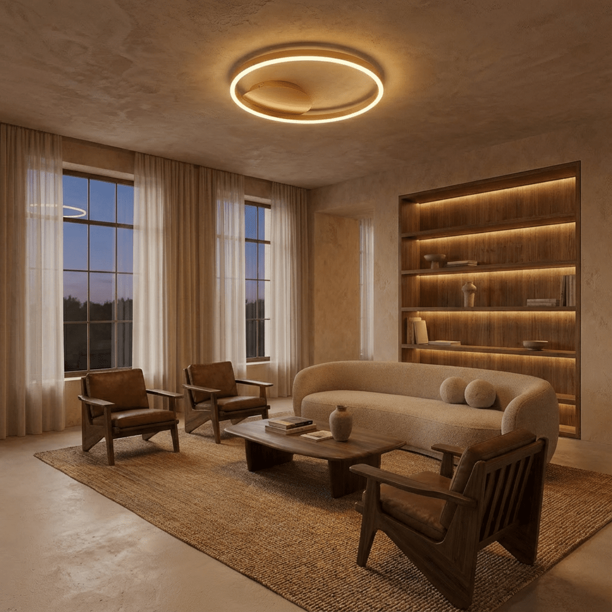 Modern Nuri Ceiling Light by Residence Supply with a sleek, minimalist design and metal finish for contemporary interior decor.