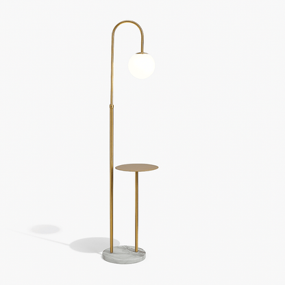 Okul floor lamp with integrated smart side table from Residence Supply, featuring modern design and functional lighting.