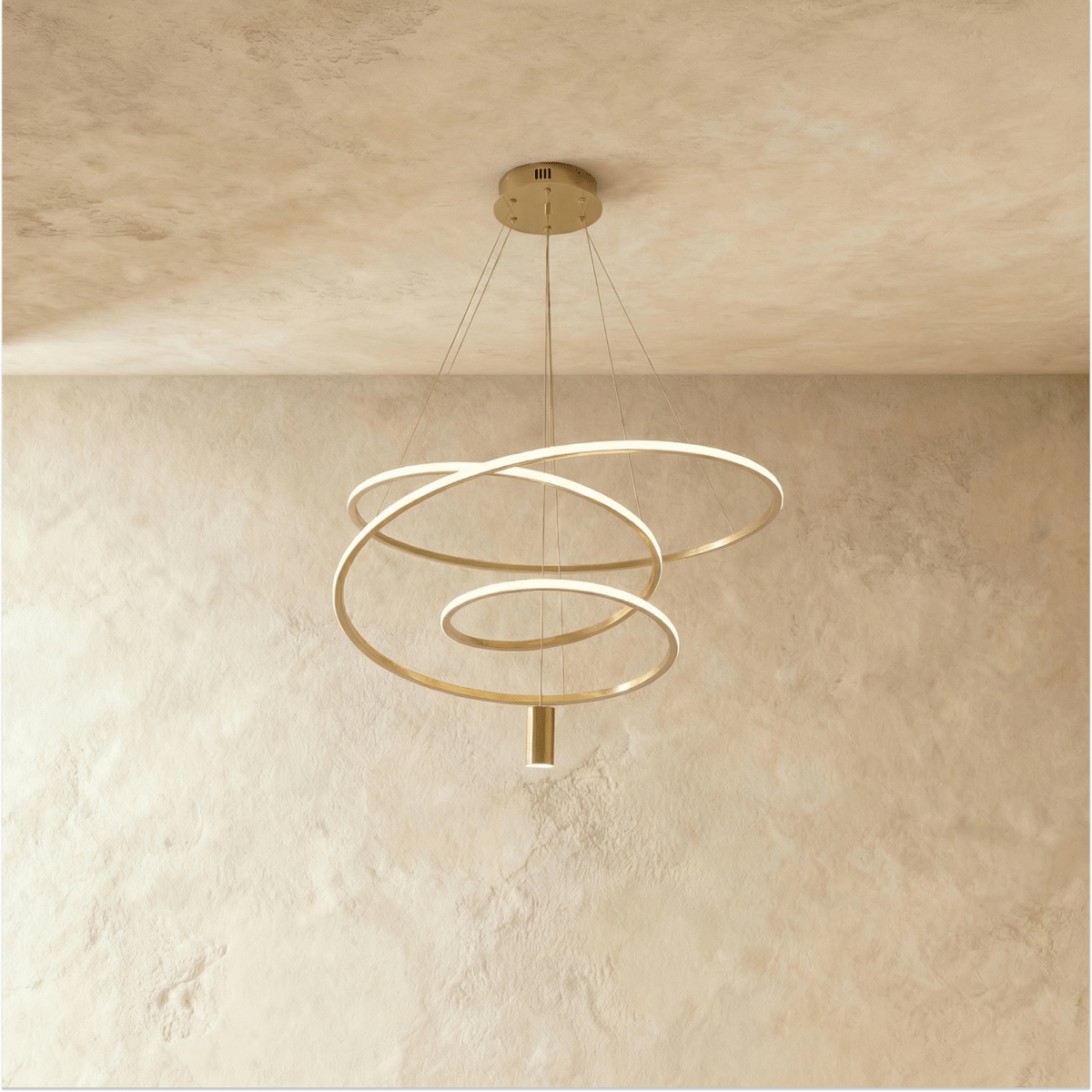 Olenna Chandelier by Residence Supply featuring multiple glass pendant lights and a sleek modern design for stylish lighting.