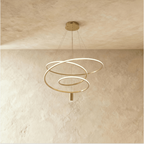 Olenna Chandelier by Residence Supply featuring multiple glass pendant lights and a sleek modern design for stylish lighting.