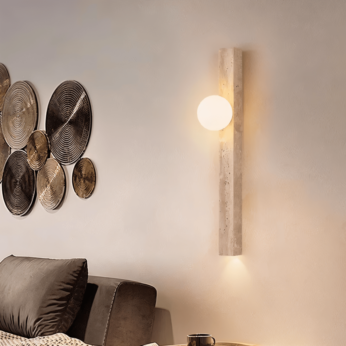 Olorva Travertine Wall Lamp