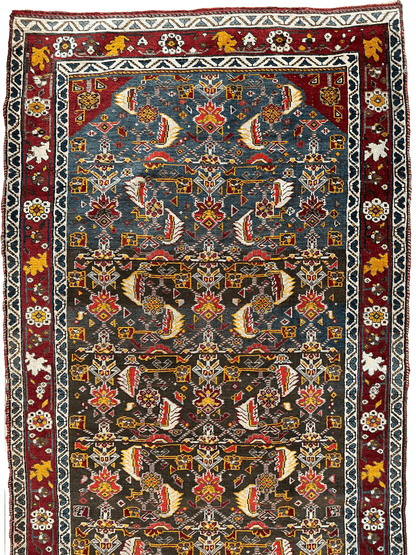 One of a Kind Persian Kashkuli Runner - 3’2" X 6’8" - Nuvé