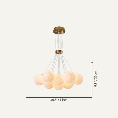 Orbea chandelier by Residence Supply featuring elegant hanging glass and metal design, ideal for modern and contemporary interiors.