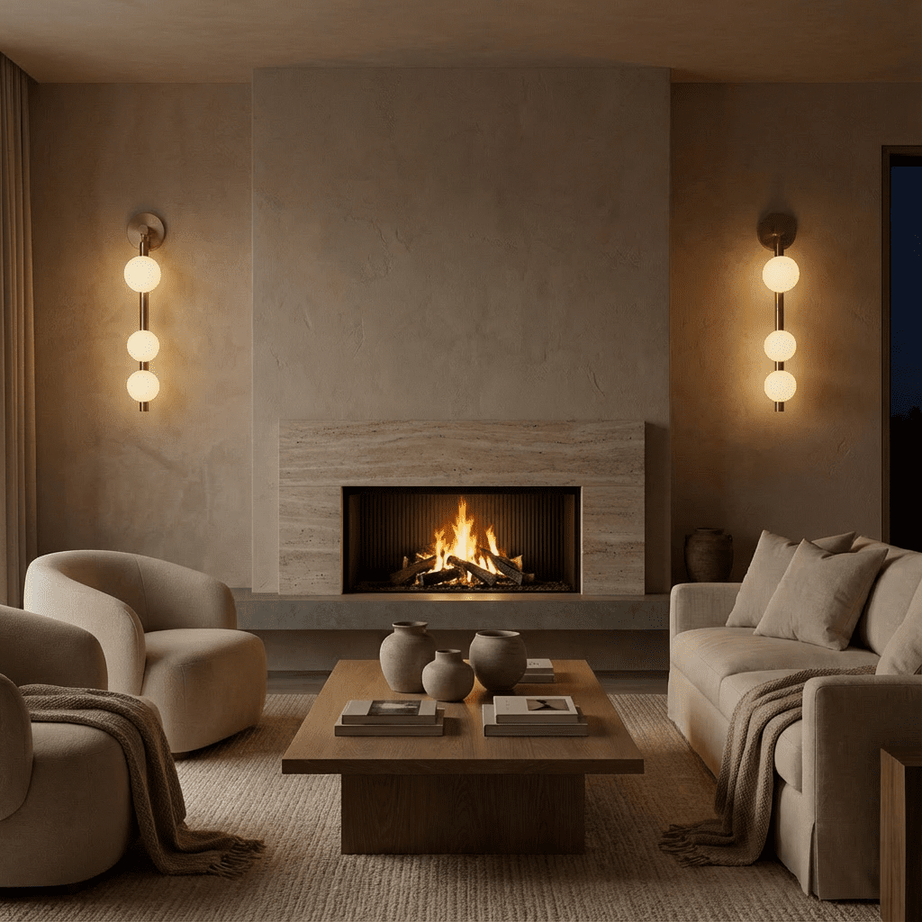 Modern Orbos Wall Lamp by Residence Supply featuring a sleek, minimalist design with a curved metal arm and white shade.
