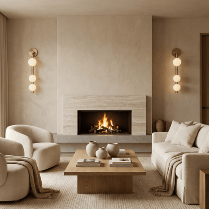 Orbos wall lamp by Residence Supply featuring a modern design with a sleek metal finish and wall-mounted installation.