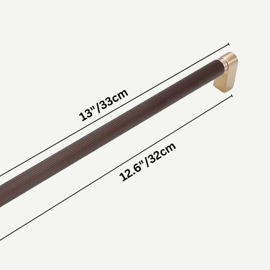 Residence Supply Orda Pull Bar for cabinets, featuring sleek metal design with mounting holes for easy installation.