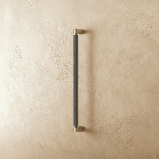 Residence Supply Orda Pull Bar for cabinets, sleek metal hardware with two mounting holes, ideal for kitchen or furniture drawers.