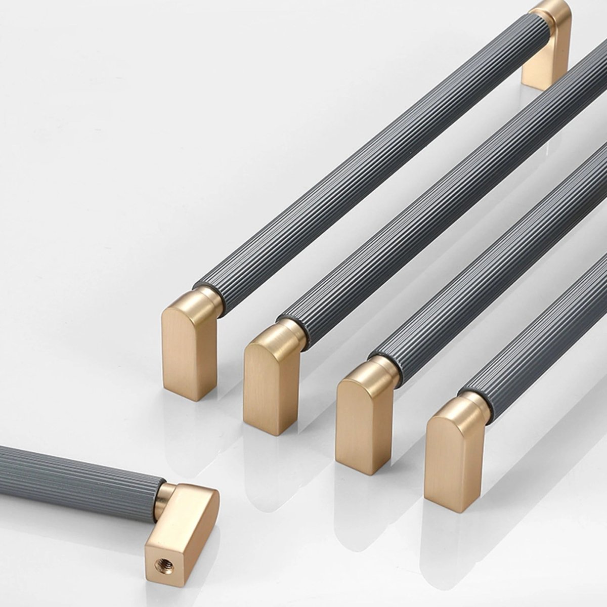 Residence Supply Orda Pull Bar in brushed metal finish, sleek cabinet pull for home and garden furniture.